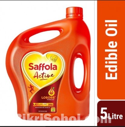 Saffola Active Soybean Refined Oil - 5 Ltr. New